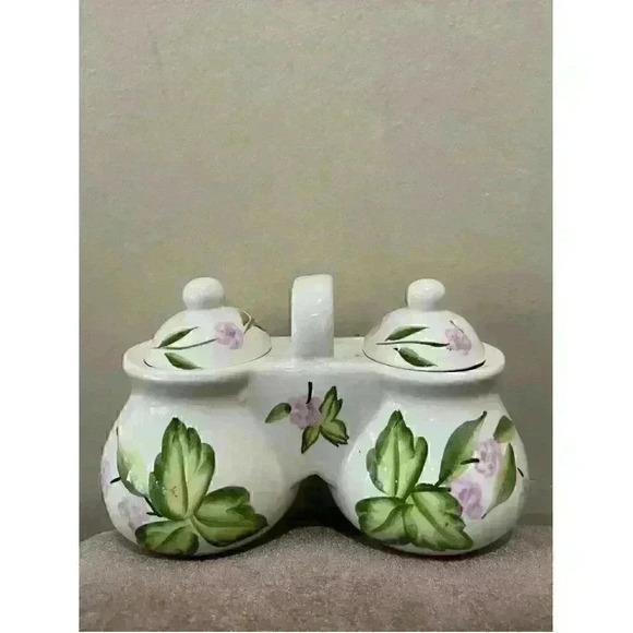 Design pac inc. set of 2 attached together‎ condiment servers/salt/pepper - Picture 1 of 4